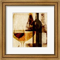 Framed 'Smokey Wine I' border=