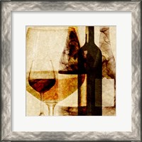 Framed 'Smokey Wine I' border=