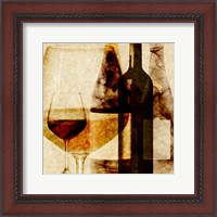 Framed 'Smokey Wine I' border=