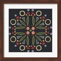 Framed 'Folk Mandala I' border=