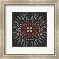 Framed 'Folk Mandala IV' border=