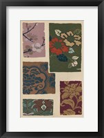 Japanese Textile Design II Framed Print