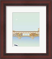 Framed 'Travel Europe--Ponte Vecchio' border=