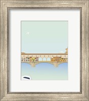 Framed 'Travel Europe--Ponte Vecchio' border=