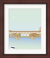 Framed 'Travel Europe--Ponte Vecchio' border=