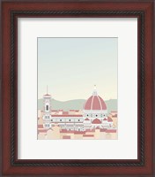 Framed 'Travel Europe--Firenze' border=