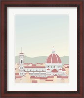 Framed 'Travel Europe--Firenze' border=