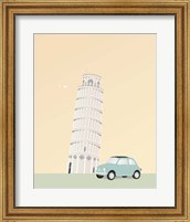 Framed 'Travel Europe--Pisa' border=