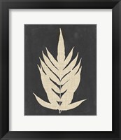 Framed 'Linen Fern II' border=