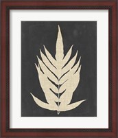 Framed 'Linen Fern II' border=