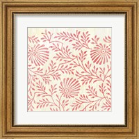 Framed 'Weathered Patterns in Red VII' border=