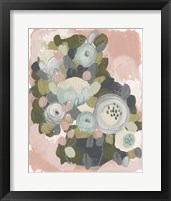 Framed 'Blossom Cascade I' border=