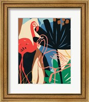 Framed 'Funky Flamingo I' border=