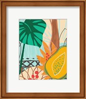 Framed 'Graphic Jungle I' border=