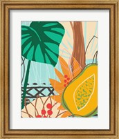 Framed 'Graphic Jungle I' border=