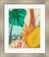 Framed 'Graphic Jungle I' border=