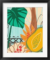 Framed 'Graphic Jungle I' border=