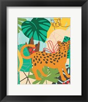 Framed 'Graphic Jungle IV' border=