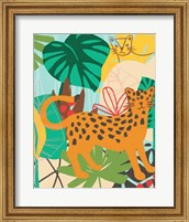 Framed 'Graphic Jungle IV' border=