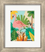 Framed 'Graphic Jungle VI' border=