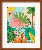 Framed 'Graphic Jungle VI' border=