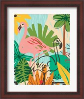 Framed 'Graphic Jungle VI' border=