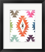 Framed 'Aztec Brights IV' border=