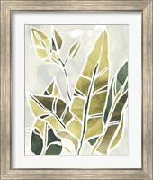 Framed 'Batik Leaves III' border=