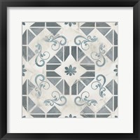 Teal Tile Collection VI Framed Print