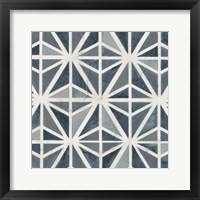 Teal Tile Collection VII Framed Print