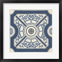 Indigo Motif I Framed Print