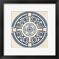 Framed 'Indigo Motif IV' border=