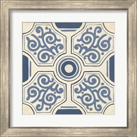 Framed 'Indigo Motif IX' border=