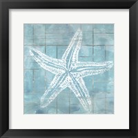 Framed 'Cerulean Shell II' border=