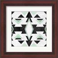 Framed 'Modern Aztec Motif IV' border=