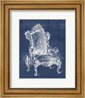 Framed 'Antique Chair Blueprint II' border=