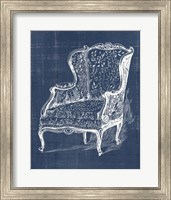 Framed 'Antique Chair Blueprint III' border=