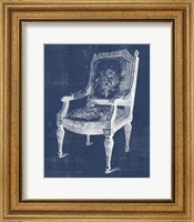 Framed 'Antique Chair Blueprint IV' border=