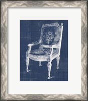 Framed 'Antique Chair Blueprint IV' border=