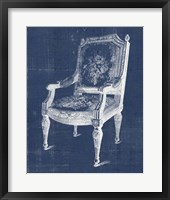 Antique Chair Blueprint IV Framed Print