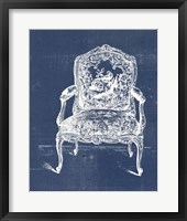 Antique Chair Blueprint V Framed Print