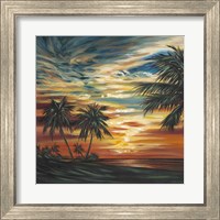 Framed 'Stunning Tropical Sunset I' border=