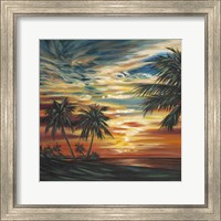 Framed 'Stunning Tropical Sunset I' border=