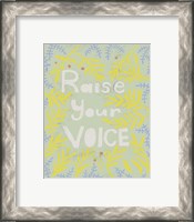 Framed 'Her Voice I' border=