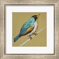 Framed 'Winged Sketch II on Ochre' border=