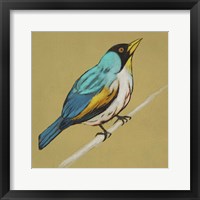 Winged Sketch II on Ochre Framed Print