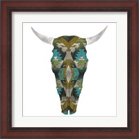 Framed 'Day of the Dead Skull Mount I' border=