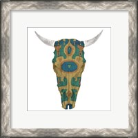 Framed 'Day of the Dead Skull Mount V' border=