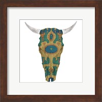 Framed 'Day of the Dead Skull Mount V' border=