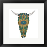 Framed 'Day of the Dead Skull Mount V' border=